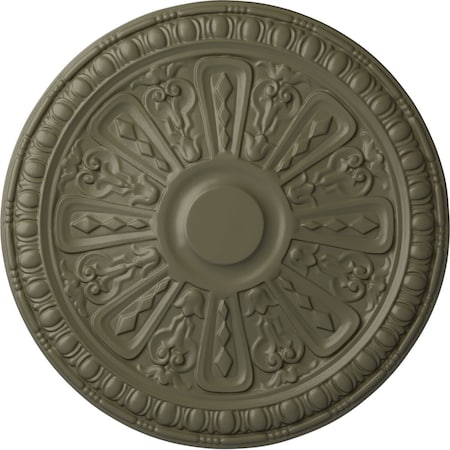Ekena Millwork Raymond Ceiling Medallion (Fits Canopies up to 5 3/8"), Hand-Painted Spartan Stone, 18"OD x 1 1/4"P CM18RA2SSF